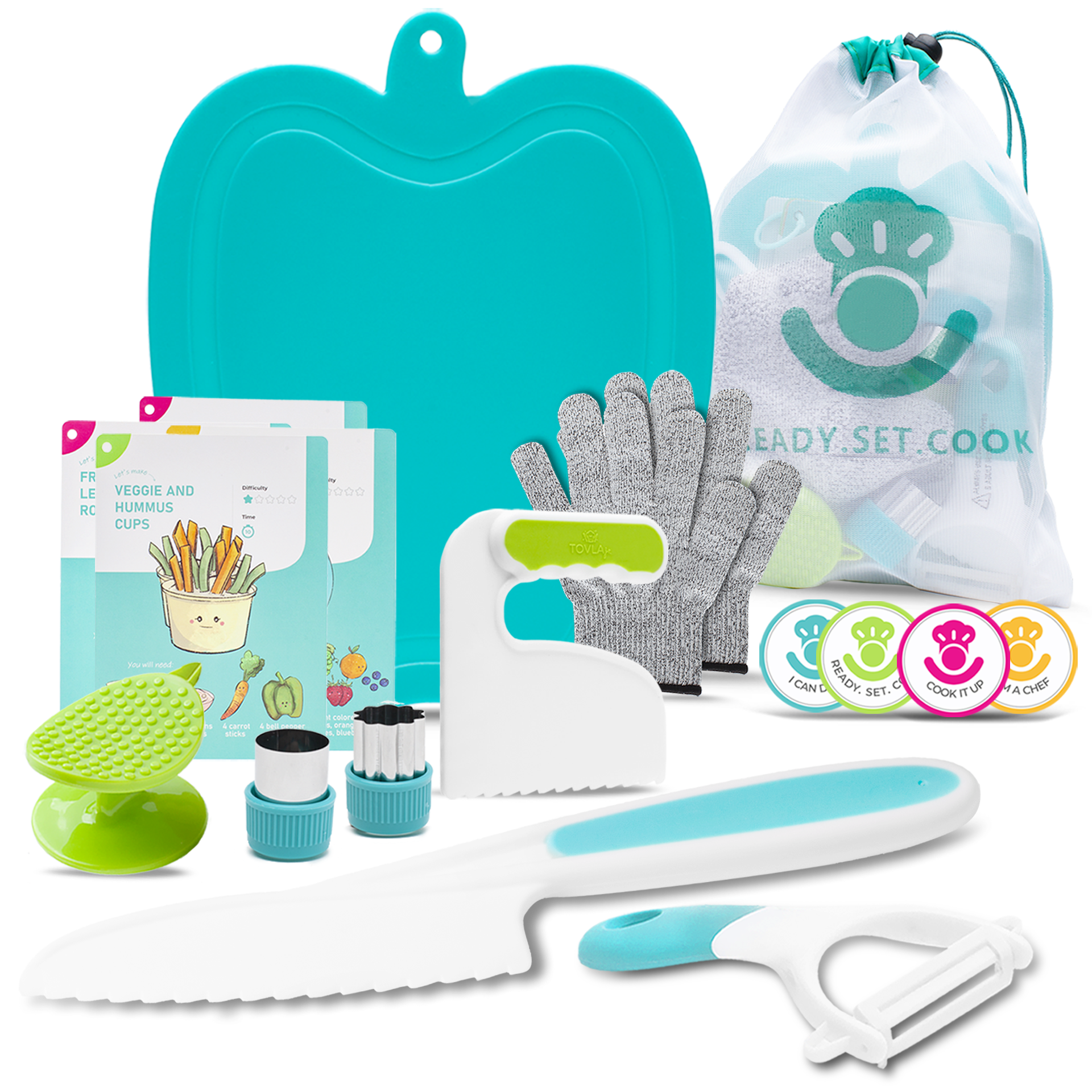 Tovla Jr. Kids Cooking and Baking Gift Set with Storage Case