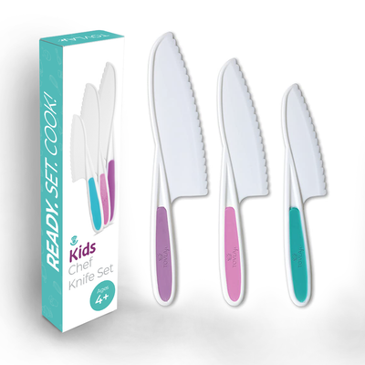 Tovla Jr. Kid-Safe Knife Set | Safe Cooking Knives for Kids Ages 4+
