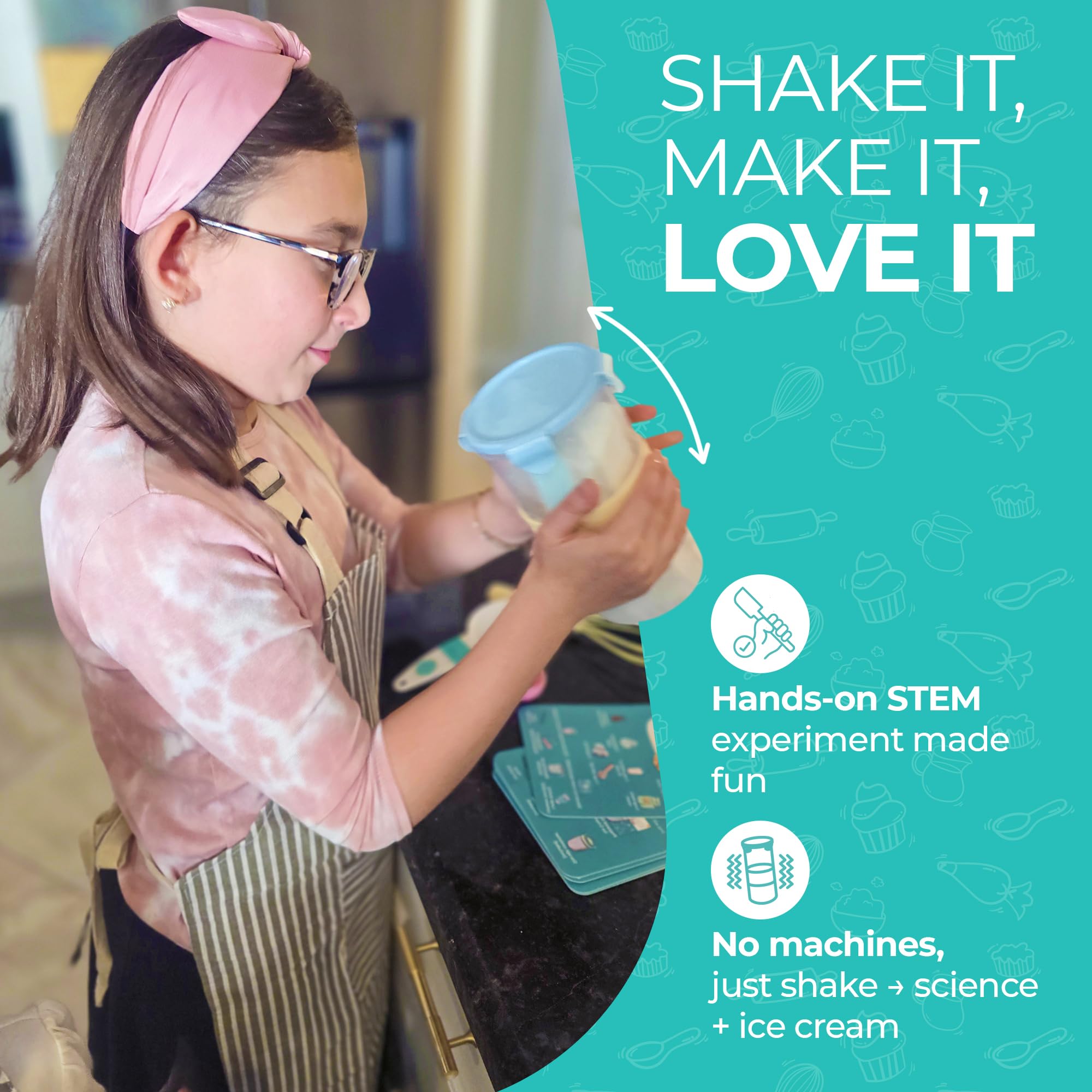 Tovla Jr. Kids Ice Cream Science Kit - Make Real Ice Cream - STEM Learning for Ages 5-12
