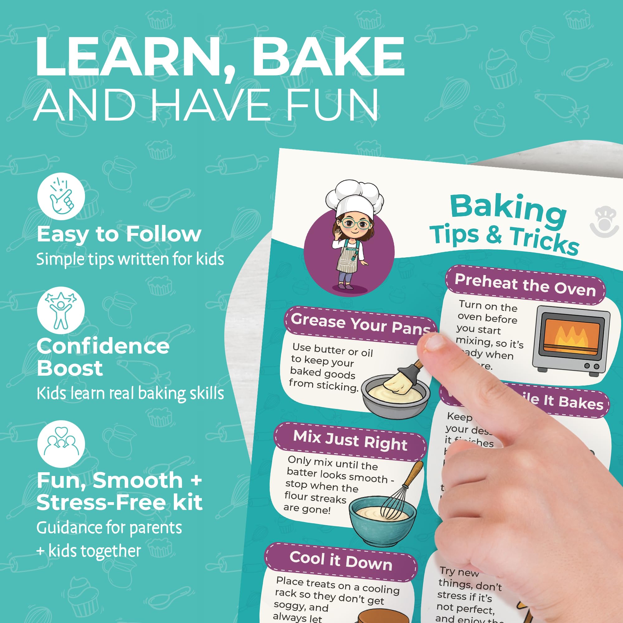 Tovla Jr. My First Visual Cookbook Set for Kids - 2 Recipe Books for Real Cooking & Healthy Learning - Ages 4–12