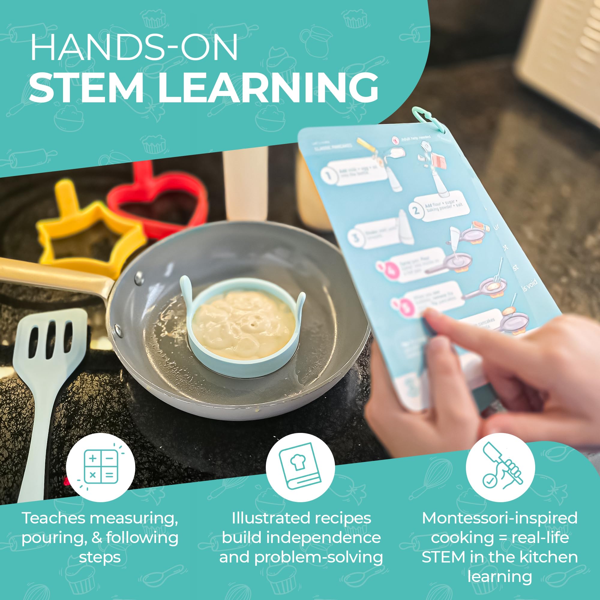 Tovla Jr. Ultimate Pancake Making Kit for Kids – DIY Breakfast Fun with STEAM Learning Tools