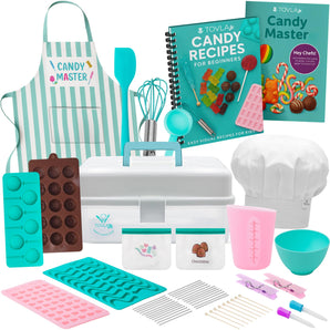 Tovla Jr. Kids Candy Making Set - Make Gummies, Lollipops, Chocolates & More - Ages 6–12