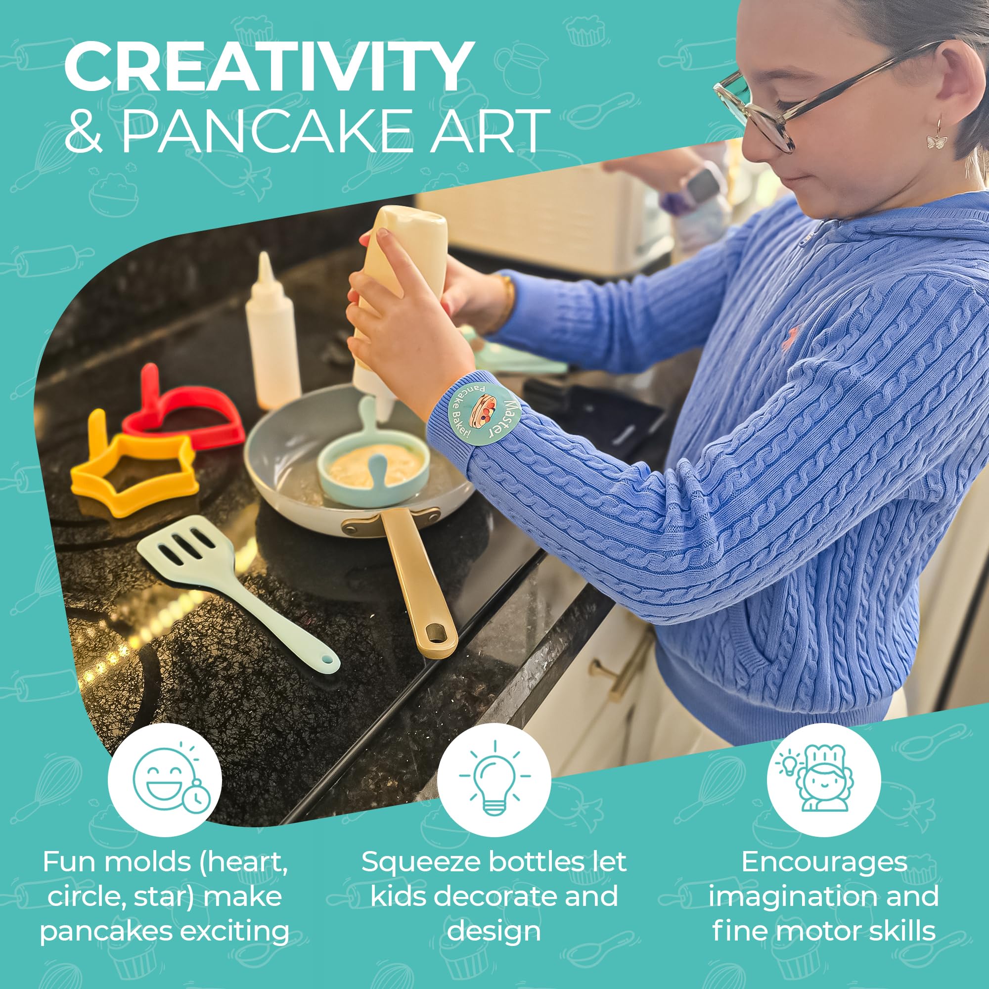 Tovla Jr. Ultimate Pancake Making Kit for Kids – DIY Breakfast Fun with STEAM Learning Tools