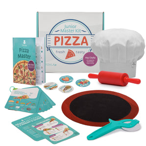 Tovla Jr. Ultimate Pizza-Making Kit for Kids – Fun DIY Baking Set, STEM Activity for Ages 4+, Visual Learning Pizza Tools, Great Gift for Young Chefs